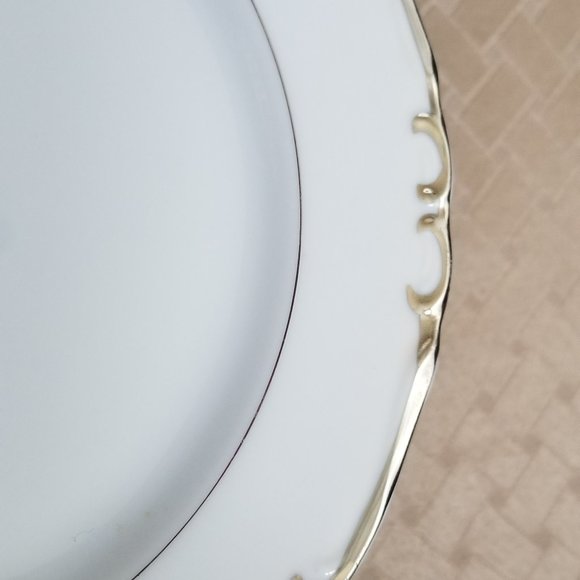 Gold China 4 Baronet (Platinum Trim) Bread Plates - Picture 4 of 4